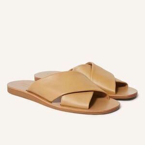 NEW Everlane The Day Crossover Sandal in Light Taupe leather